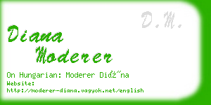 diana moderer business card